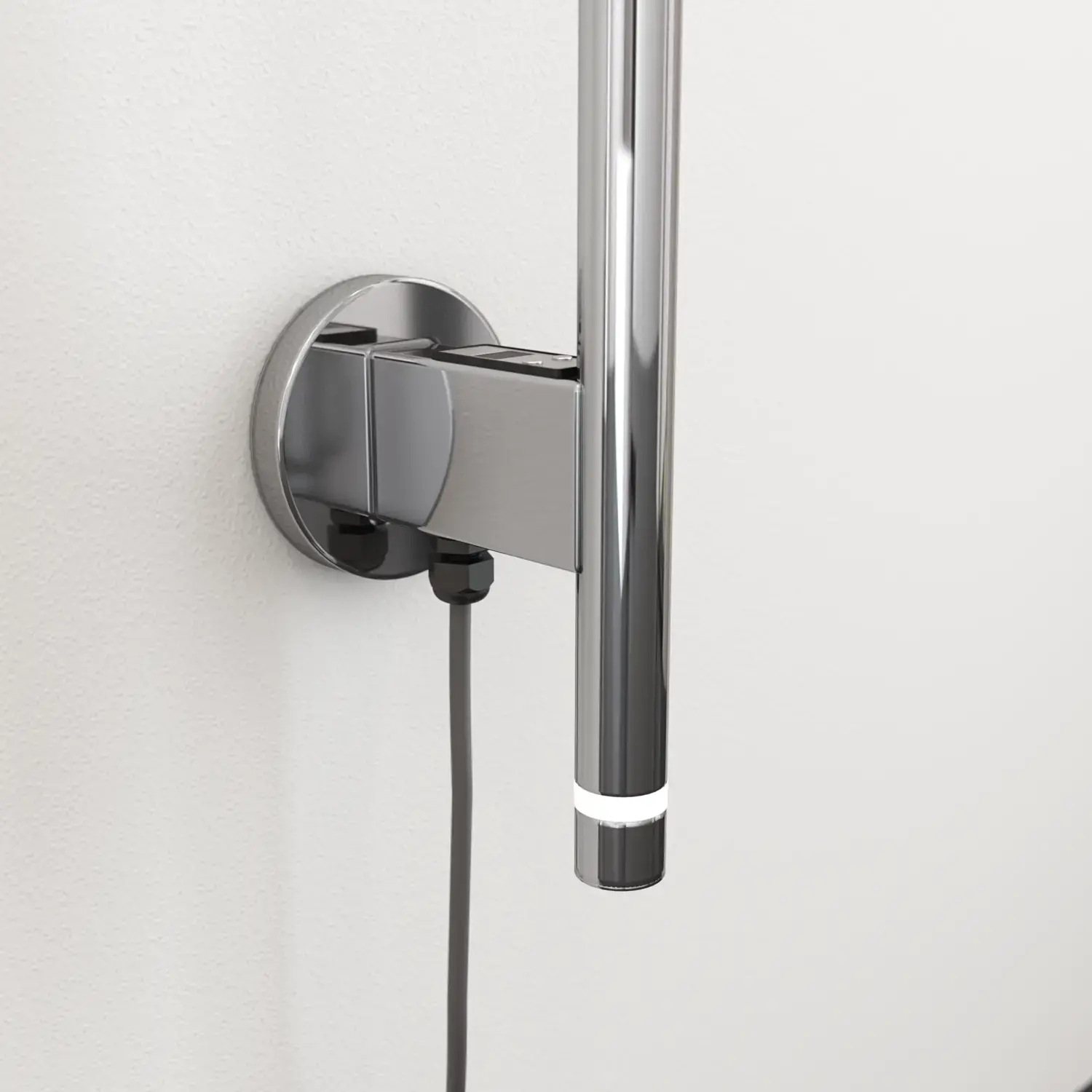 Kylpyhuoneen inspiraatio sähköisellä pyyhekuivaimella, joka jättää pyyhkeet ihanan lämpimiksi ja tekee kylpyhuonekokemuksesta ylellisen.