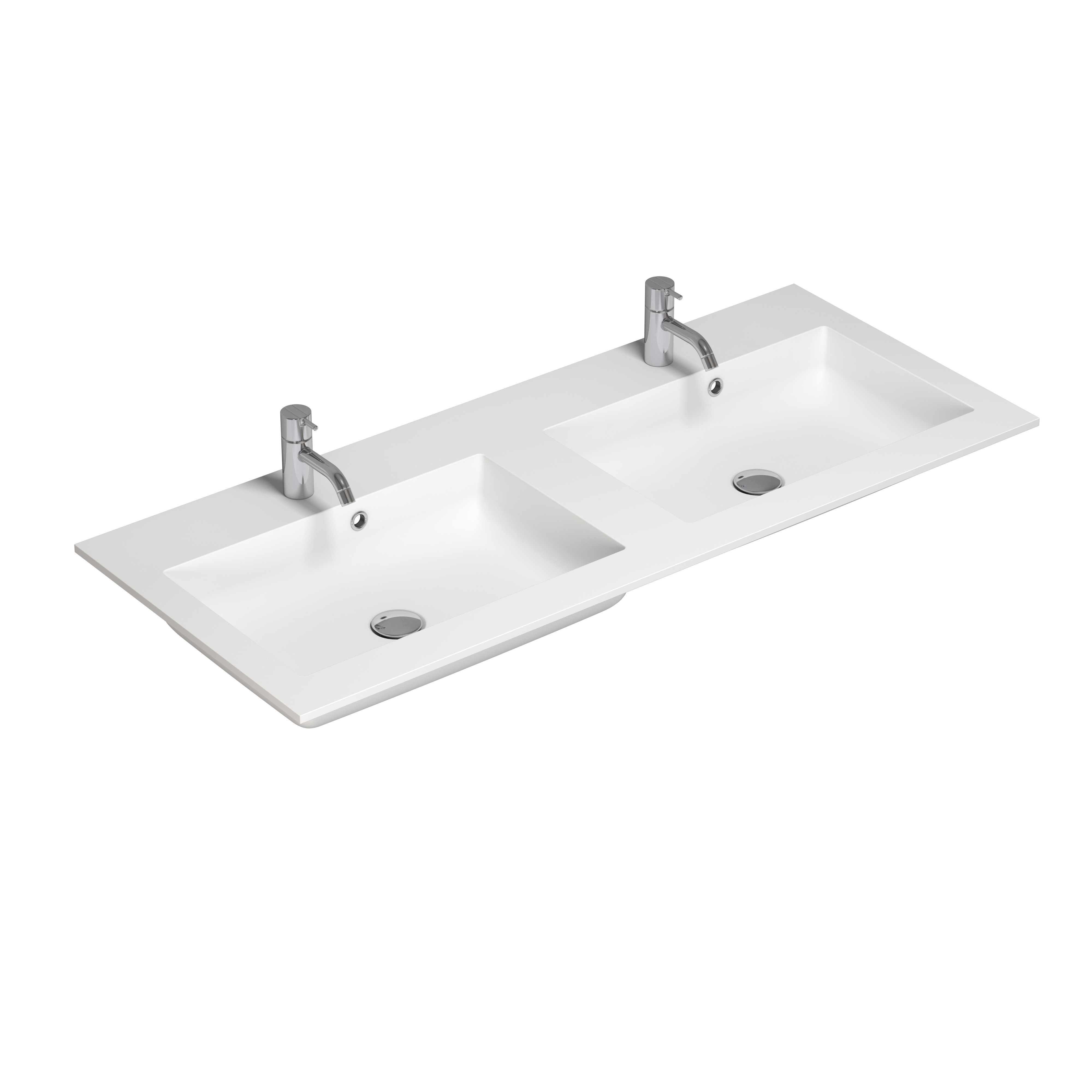 Suuri ja moderni minimalistinen kylpyhuone inspiraatio kaksoispesualtaalla, neliön muotoisilla peileillä ja valonsäädöllä, tyylikkäillä riippuvalaisimilla, suurilla harmailla laatoilla, ja tilava suunnittelu, jossa runsaasti luonnonvaloa