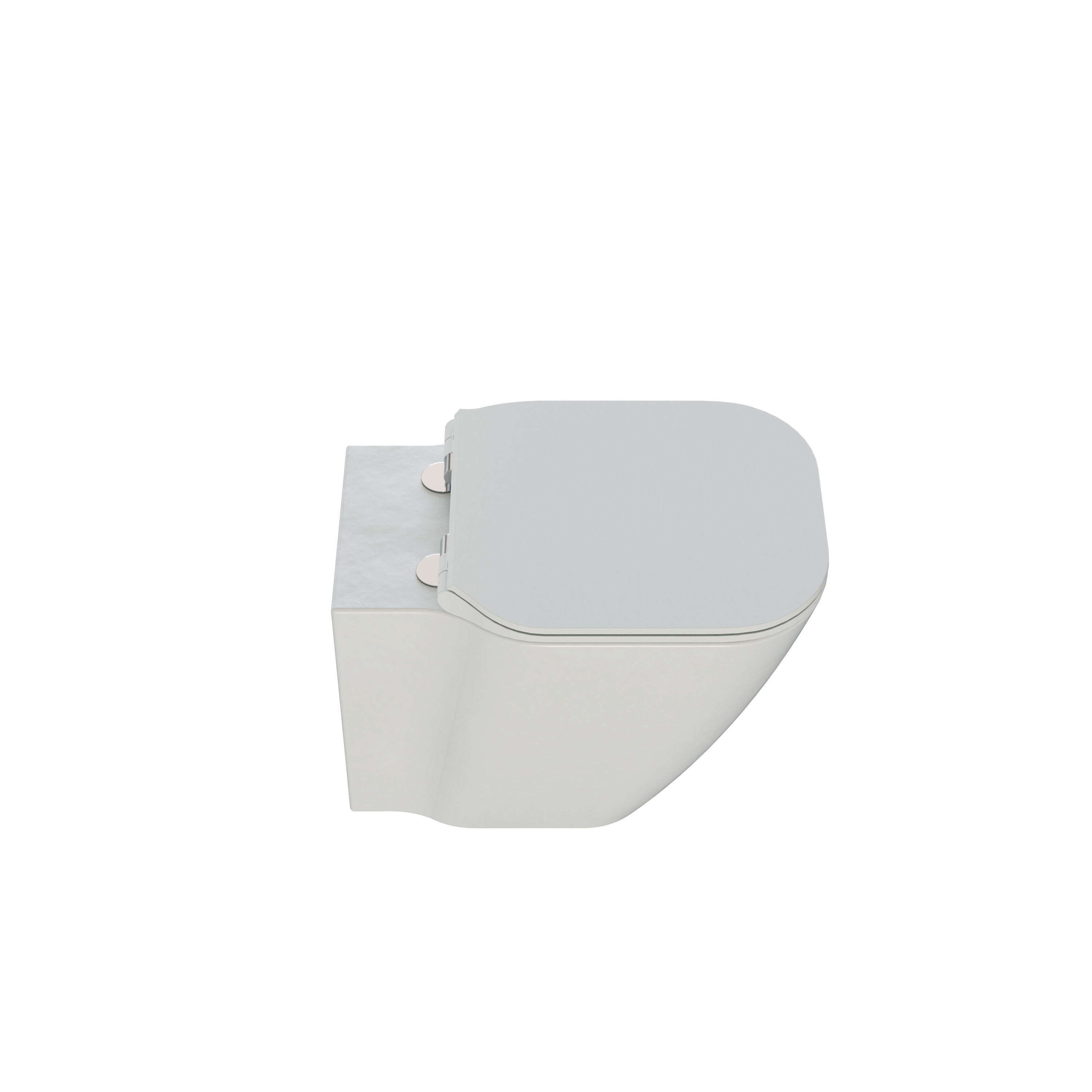 Tyylikäs kylpyhuone inspiraatio beige pesuallaskaapilla, jossa on sisälaatikko, yläkaappi, avoin hylly, soikea peili valaistuksella, yhteensopivat riippuvalaisimet, hylly peilin alla ja seinään kiinnitetty WC. Vaaleat, pitkät laatat seinillä